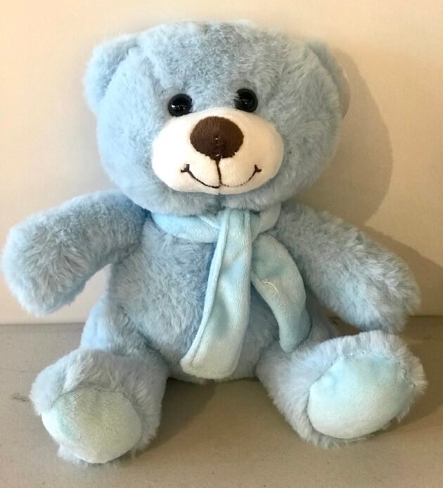 Blue Bear with Scarf (24cm)