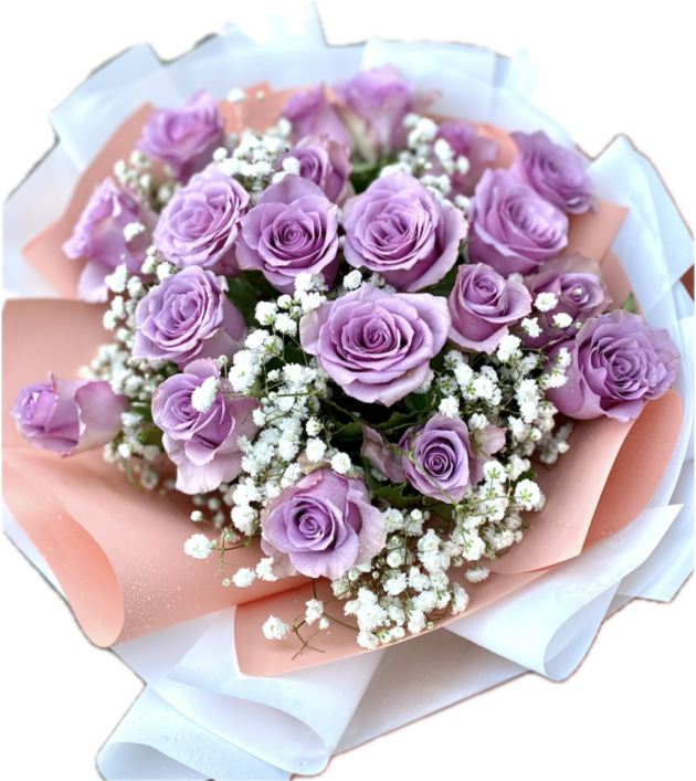 Purple Rose Bouquet