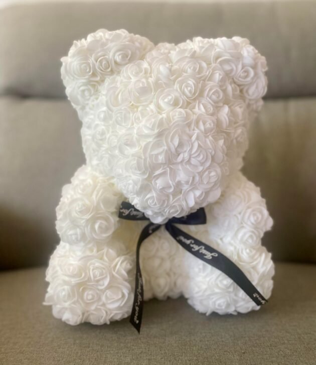 Artificial Rose Bear (White)
