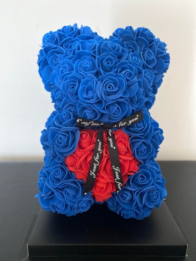 Artificial Rose Bear (Blue)