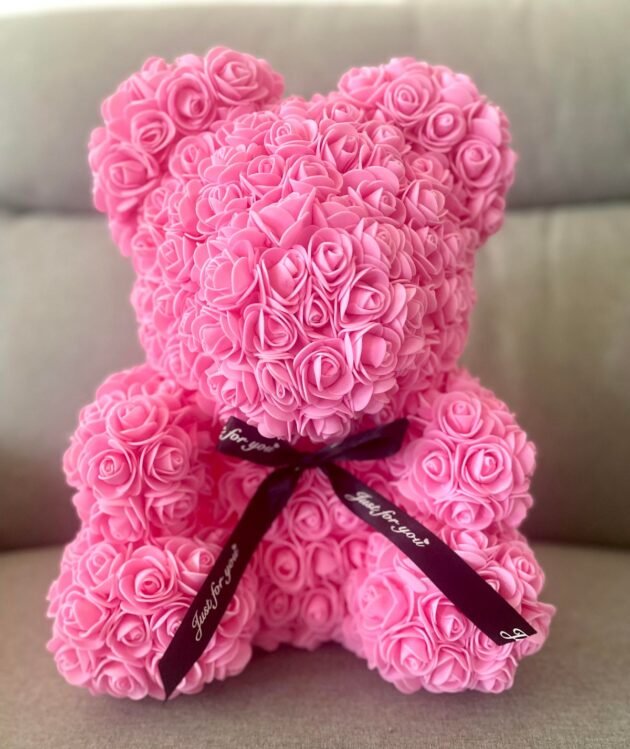 Artificial Rose Bear (Pink)