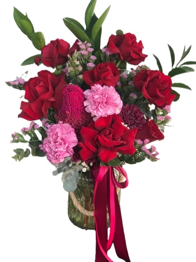 Rosy Glow Posy Jar